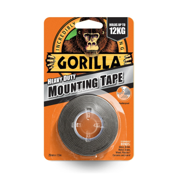Gorilla Heavy-Duty Clear Mounting Tape 25.4mm x 1.52m Gorilla Heavy-Duty Clear Mounting Tape 25.4mm x 1.52m